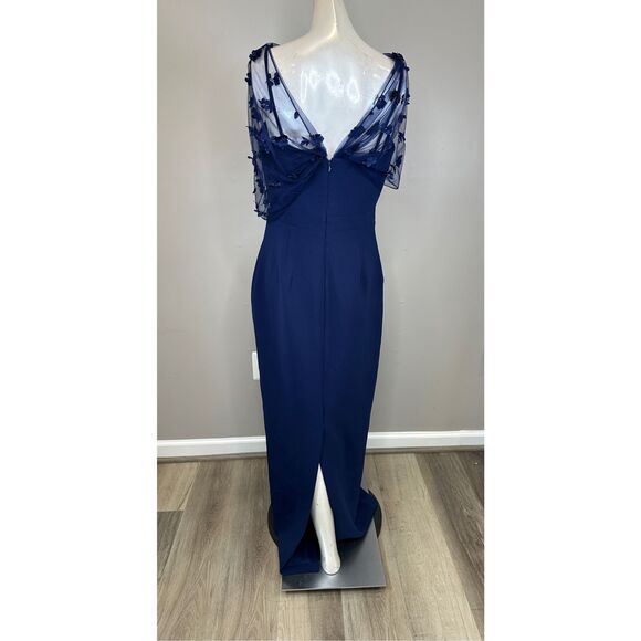 NWT Theia Sophia Beaded Shawl Gown Size US12 $795 - Picture 10 of 12